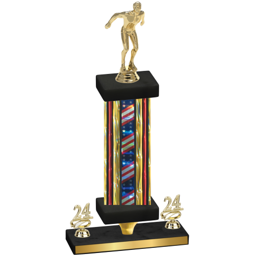 Premium Single Flag USA Year Swimming Trophy