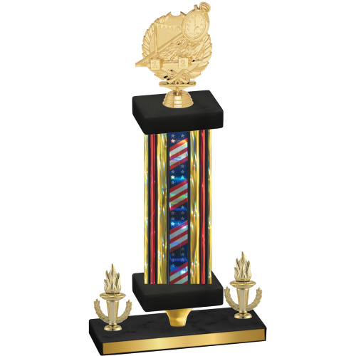 Premium Single Flag USA Victory Swimming Trophy