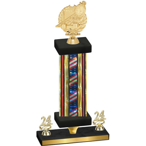 Premium Single Flag USA Year Swimming Trophy