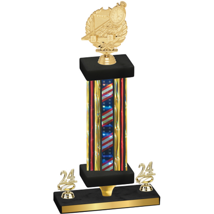 Premium Single Flag USA Year Swimming Trophy