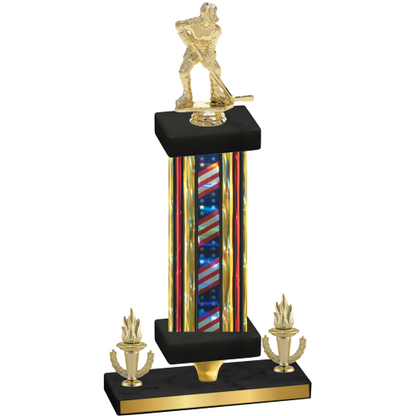 Premium Single Flag USA Victory Hockey Trophy