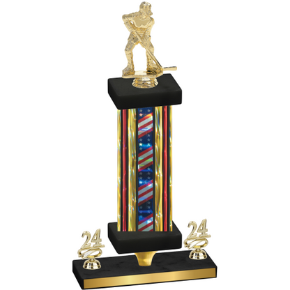 Premium Single Flag USA Year Hockey Trophy