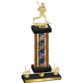 Premium Single Flag USA First Place Lacrosse Trophy