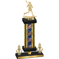 Premium Single Flag USA Victory Lacrosse Trophy