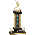 Premium Single Flag USA Year Lacrosse Trophy