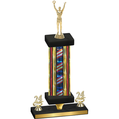 Premium Single Flag USA Year Victory Trophy