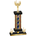 Premium Single Flag USA Second Place Victory Trophy