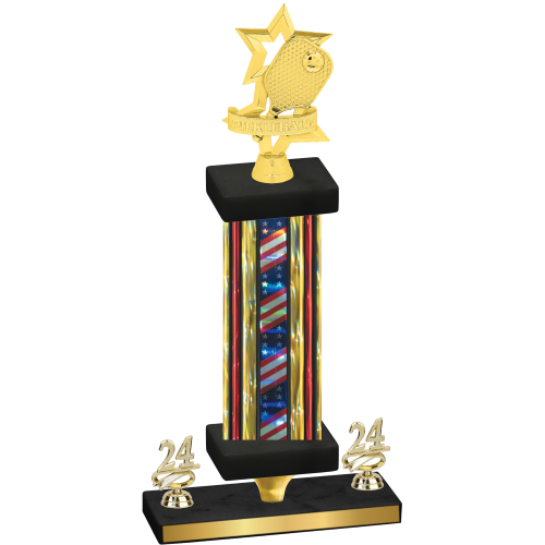 Premium Single Flag USA Year Pickleball Trophy