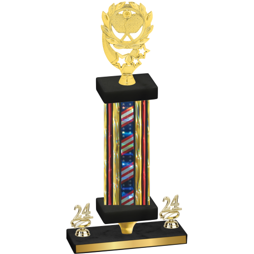 Premium Single Flag USA Year Pickleball Trophy
