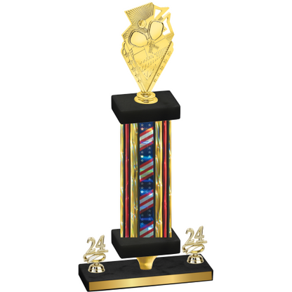 Premium Single Flag USA Year Pickleball Trophy
