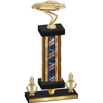 Premium Single Flag USA Victory Cars Trophy