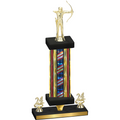 Premium Single Flag USA Year Archery Trophy