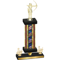 Premium Single Flag USA Third Place Archery Trophy