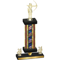 Premium Single Flag USA Year Archery Trophy
