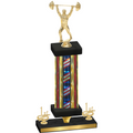 Premium Single Flag USA First Place Weights Trophy