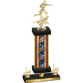 Premium Single Flag USA First Place Flag Football Trophy