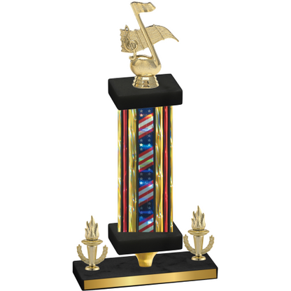 Premium Single Flag USA Victory Music Trophy