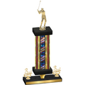 Premium Single Flag USA Third Place Golf Trophy