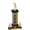 Premium Single Flag USA Victory Golf Trophy