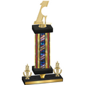 Premium Single Flag USA Victory Golf Trophy