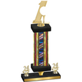 Premium Single Flag USA Year Golf Trophy