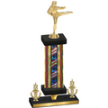 Premium Single Flag USA Victory Karate Trophy