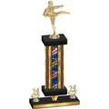 Premium Single Flag USA Year Karate Trophy