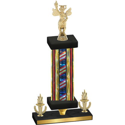 Premium Single Flag USA Victory Academics Trophy