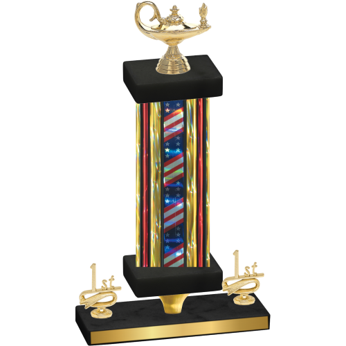 Premium Single Flag USA First Place Academics Trophy