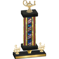 Premium Single Flag USA Third Place Academics Trophy
