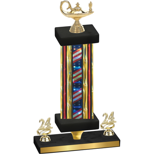 Premium Single Flag USA Year Academics Trophy