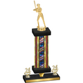 Premium Single Flag USA Year Softball Trophy