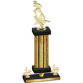 Premium Single Gold Glacier Fourth Place Football Trophy