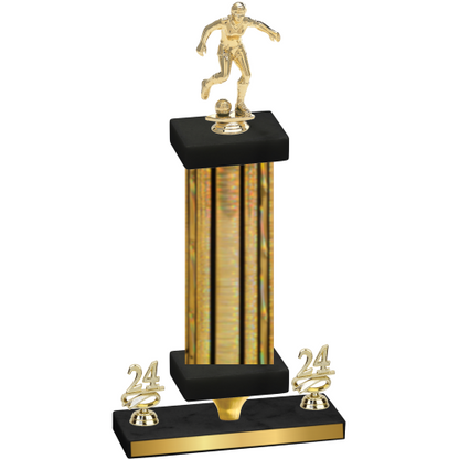 Premium Single Gold Glacier Year Soccer Trophy