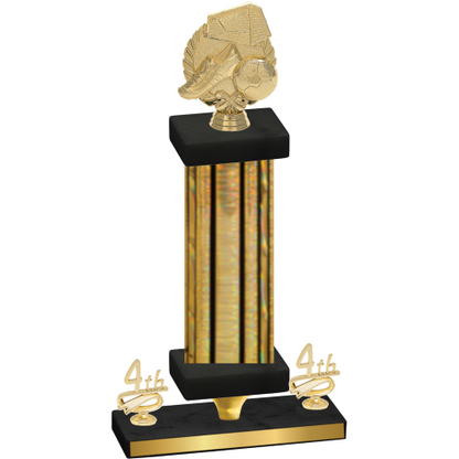 Premium Single Gold Glacier Fourth Place Soccer Trophy