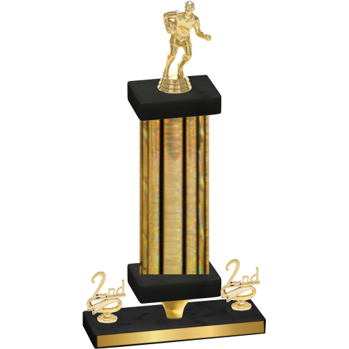 Premium Single Gold Glacier Second Place Rugby Trophy