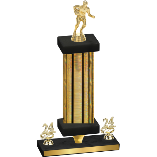 Premium Single Gold Glacier Year Rugby Trophy