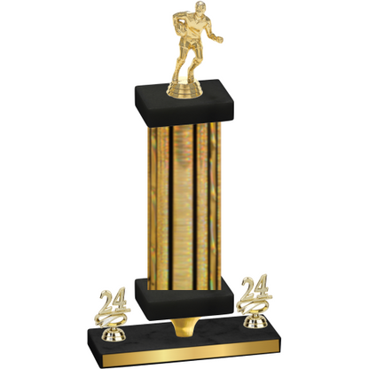 Premium Single Gold Glacier Year Rugby Trophy