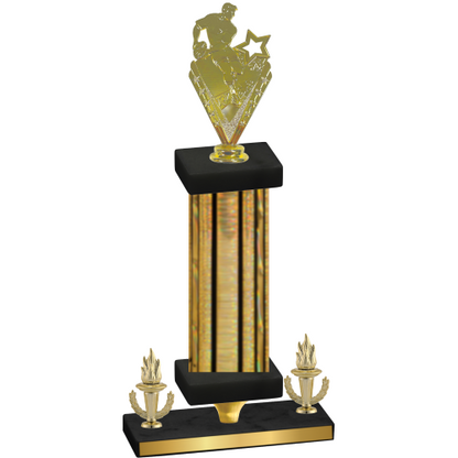 Premium Single Gold Glacier Victory Rugby Trophy