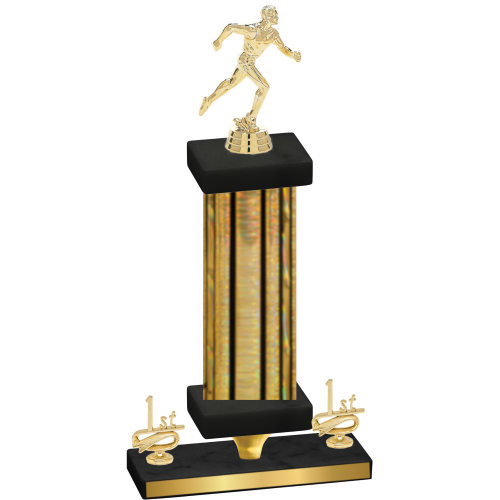 Premium Single Gold Glacier First Place Running Trophy