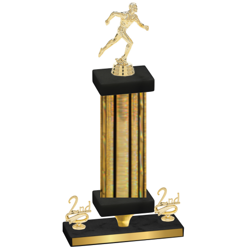 Premium Single Gold Glacier Second Place Running Trophy