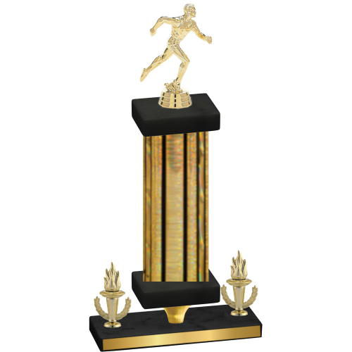 Premium Single Gold Glacier Victory Running Trophy