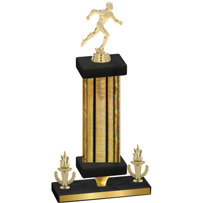 Premium Single Gold Glacier Victory Running Trophy
