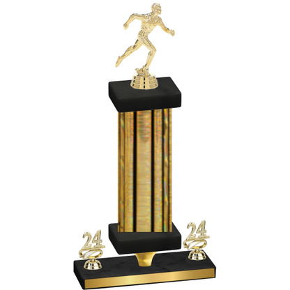 Premium Single Gold Glacier Year Running Trophy