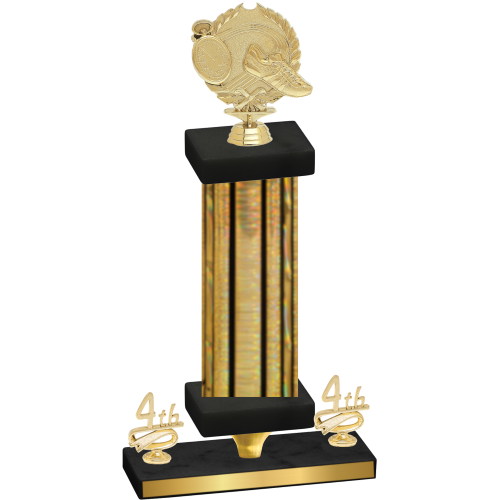 Premium Single Gold Glacier Fourth Place Running Trophy