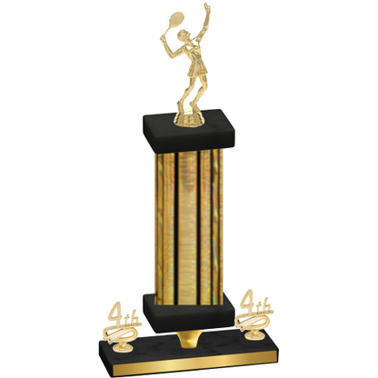Premium Single Gold Glacier Fourth Place Tennis Trophy