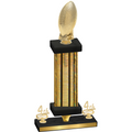 Premium Single Gold Glacier Fourth Place Football Trophy