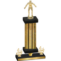 Premium Single Gold Glacier Fourth Place Wrestling Trophy