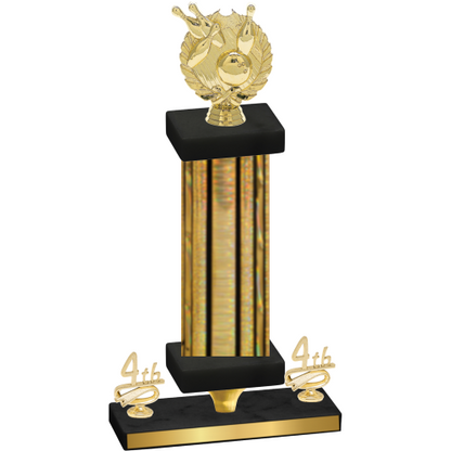 Premium Single Gold Glacier Fourth Place Bowling Trophy