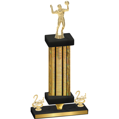 Premium Single Gold Glacier Second Place Volleyball Trophy